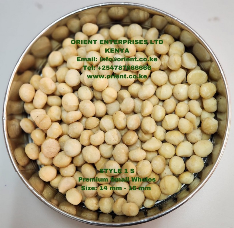 Macadamia Kernel Style 1S(Size 14mm-16mm) from Kenya